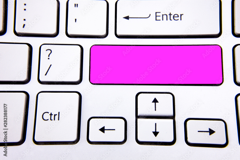 Leinwandbilder Design business concept Empty copy text for Web banners promotional material mock up template. Keyboard key Intention create text computer reflection message