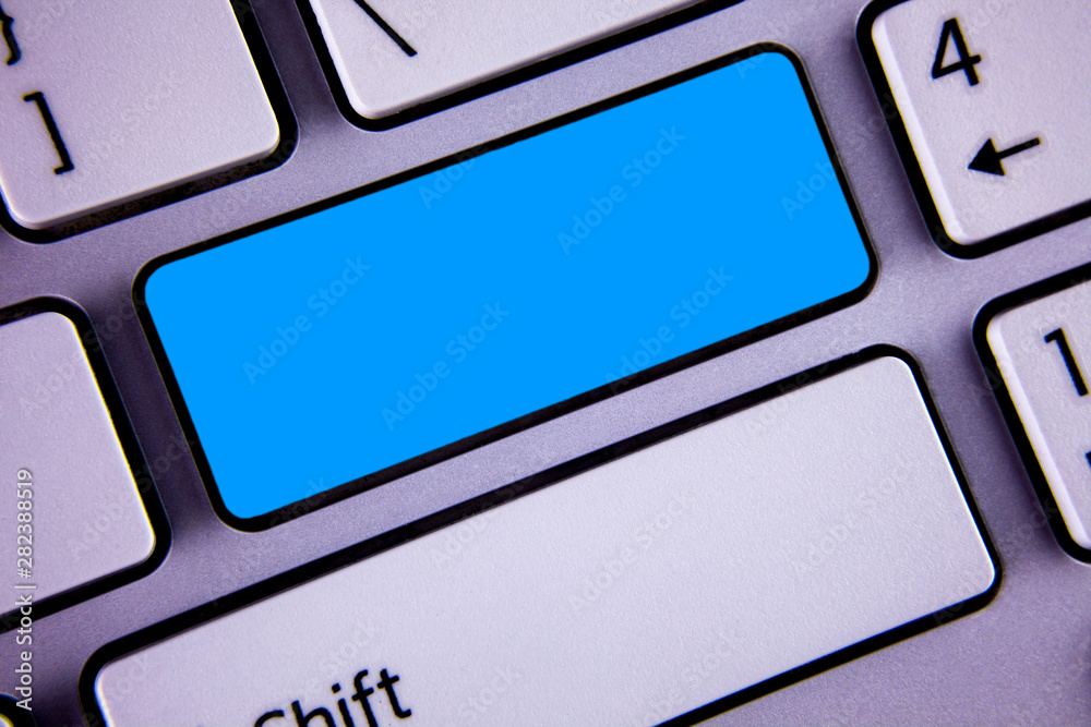 Leinwandbilder Design business concept Empty copy text for Web banners promotional material mock up template. Keyboard key Intention create text computer reflection message