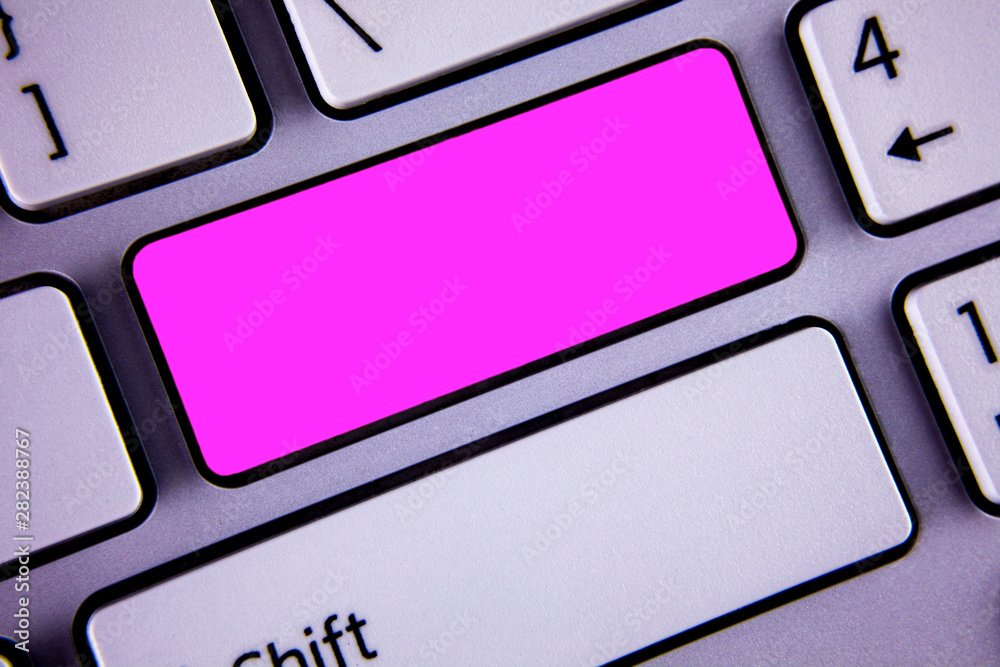 Leinwandbilder Design business concept Empty copy text for Web banners promotional material mock up template. Keyboard key Intention create text computer reflection message