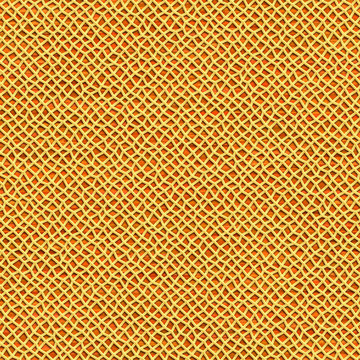 digonal gold lattice with uneven cells over redwood surface immitation