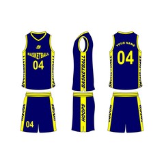 Basketball jersey set template collection.