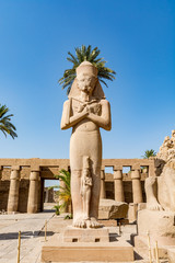 Statue of Ramses the Great (Ramses II) in Karkan Temple, Luxor, Egypt - obrazy, fototapety, plakaty