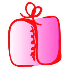 Illustration of gift icon on white background