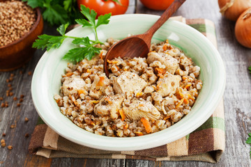 Buckwheat porridge with meat