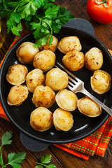 Dumplings in the frying pan