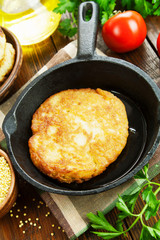 Unsweetened millet pancakes