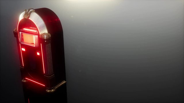 loop retro jukebox in the dark