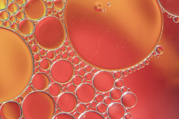 Various abstract orange bubbles texture