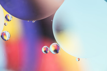 Pink purple and blue abstract background with bubbles