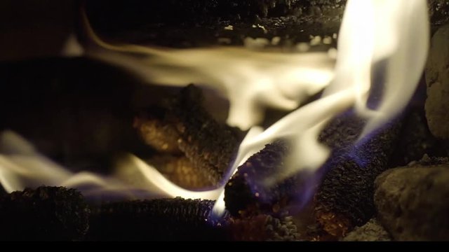 footage of a close up of fire burning