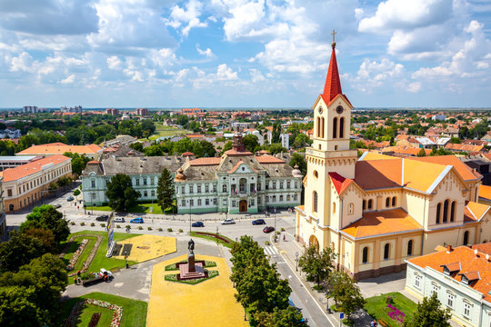 Downtown city architecture, urban landscape