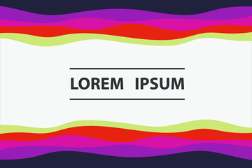 Colorful background with curved lines. Pattern design for banner, poster, flyer, card, cover, brochure