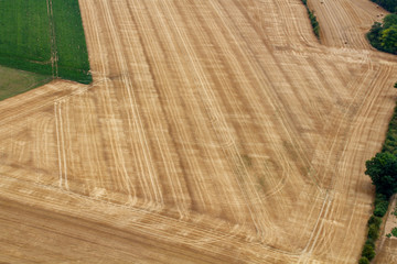 vue aérienne de plusieurs champs