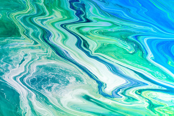 Blue Liquid marble abstract surfaces Design.