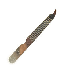 Nail file for manicure and personal nail care isolated on white background.