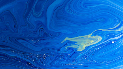Blue Liquid marble abstract surfaces Design.