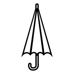 Umbrellas line icon, logo isolated on white background