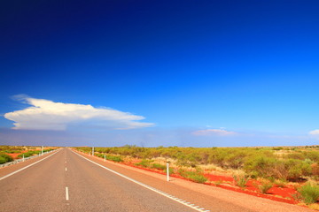 Bushfire in Australian desert landscape