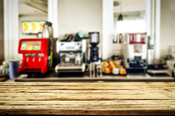 Fototapeta premium Desk of free space and bar background 