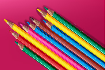 Crayons colorful watercolor Vector. Back to school banner. Sale school supplies promotion advertise posters