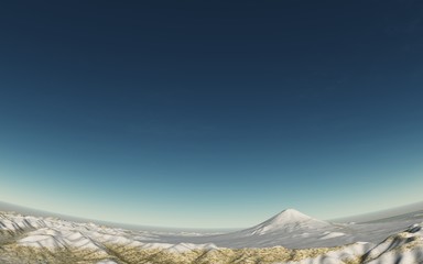 Mt.Fuji made in 3D Render