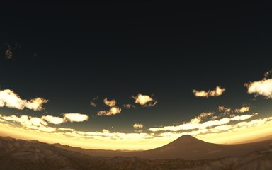 Mt.Fuji made in 3D Render