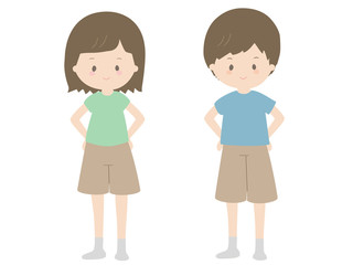 ひなちゃんととしくん　ドヤ