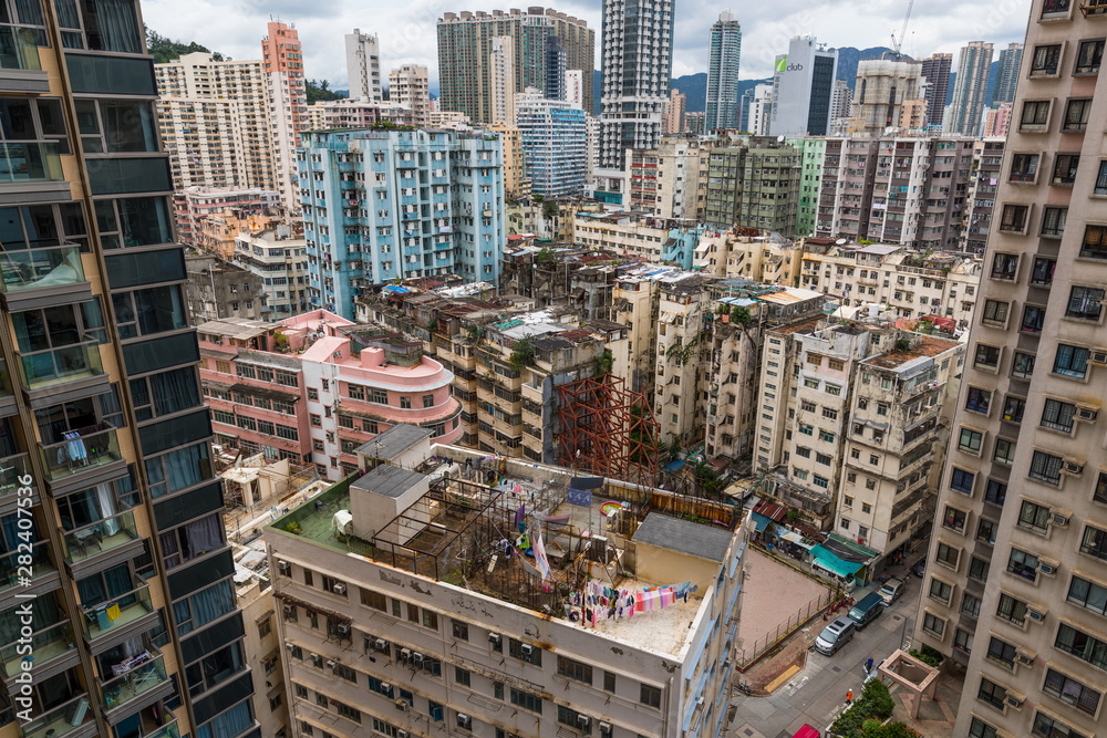 Poster hong kong residential apartment building