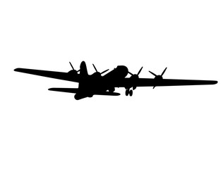 Fototapeta na wymiar military aircraft silhouette isolated vector