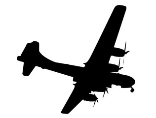 military aircraft silhouette isolated vector