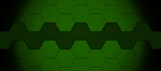 3d illustration of modern honeycomb background aluminium and carbon fiber pattern
