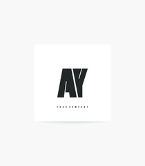 Letters A Y logo icon vector for business card and corporate identity.