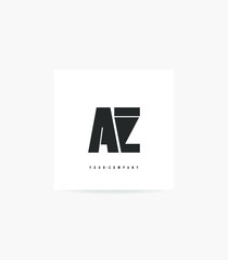 Letters A Z logo icon vector for business card and corporate identity.