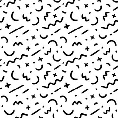 Memphis Seamless Pattern, vector illustrator