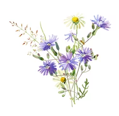 Ein kleiner Strauß aquarellblauer Blumen © Olga F