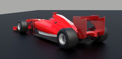 Red sport car,race car ,red car,3d render.
