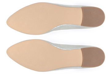 Bottom of shoes, isolated on white background.