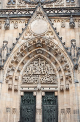 Detail of St Vitus Cathedral Prague Czech Republic