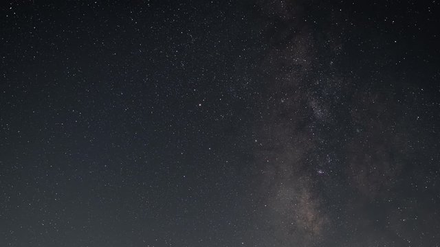 Milky Way Turning Around in the Night Sky (time lapse)