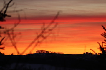 Sonnenuntergang Horizont Wolke Himmel Abendrot