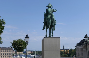Kalr der 14. vor Schloss Stockholm