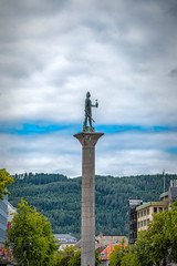 Trondheim Saint Olav Statue Side View