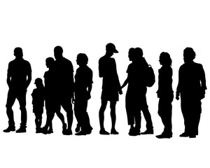 Fototapeta premium Big crowds people on white background