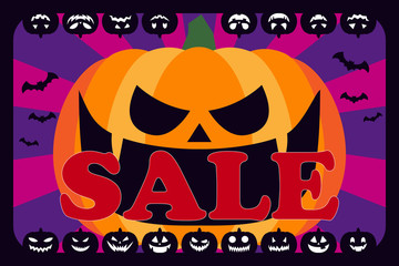 ベクターイラスト背景壁紙,ハロウィンパーティー,カボチャ,広告宣伝ポスター,コピースペース,無料素材