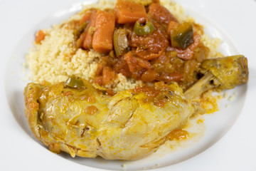tajine de poulet aux légumes