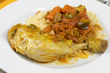 tajine de poulet aux légumes