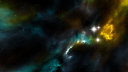 Fototapeta na wymiar night sky with stars and nebula