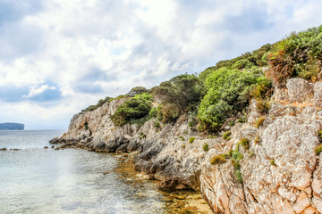 Fototapeta na wymiar Seacoast near Alghero and Capo Caccia