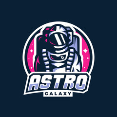astronaut space galaxy mascot gaming esport logo