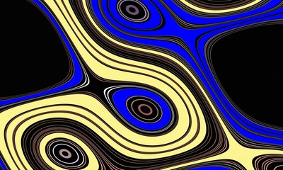Colorful vivid wave lines, swirls, colors and fluid geometries, abstract background